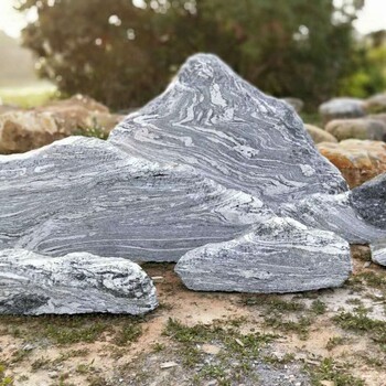 天然雪浪石切片石組合景觀石泰山石 裝飾景觀石的獨(dú)特魅力